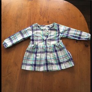 Carters plaid top size 9 months EUC